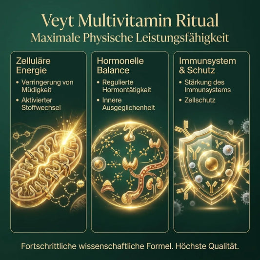 Veyt Multivitamin Gummies – Infografik: Wirkstoffe und Vorteile