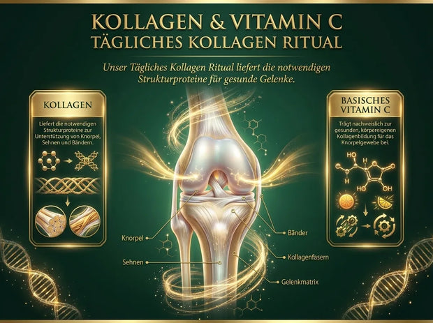 Nachlassende Festigkeit von Sehnen & Bändern hinnehmen — statt die körpereigene Kollagensynthese gezielt zu triggern.
