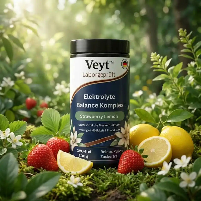 Veyt Elektrolyte Balance Komplex Strawberry Lemon – zuckerfreies Elektrolyt Pulver 300g