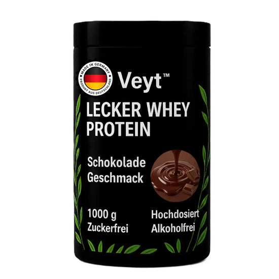Veyt™ Whey Protein 1000 g, Schokolade Geschmack, zuckerfrei & hochdosiert, Made in Germany